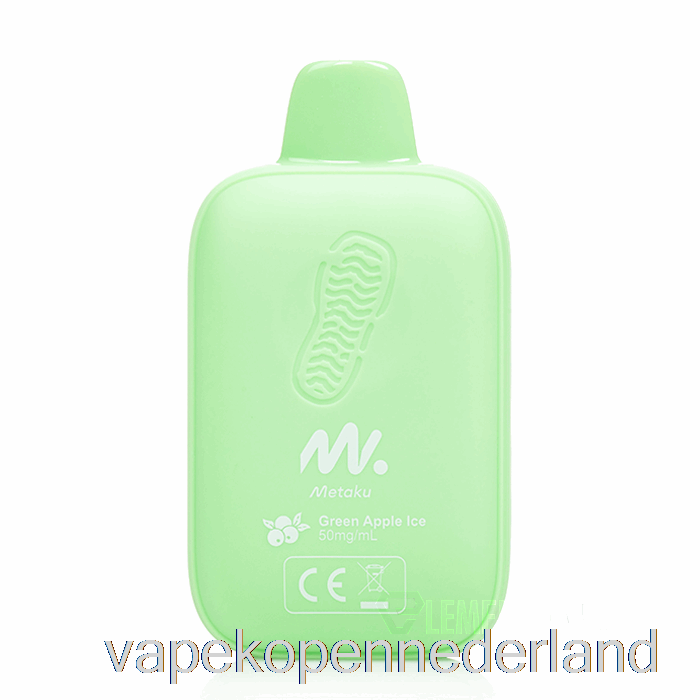 Vape Nederland Metaku Moonwalk 9000 Wegwerp Groene Appelijs